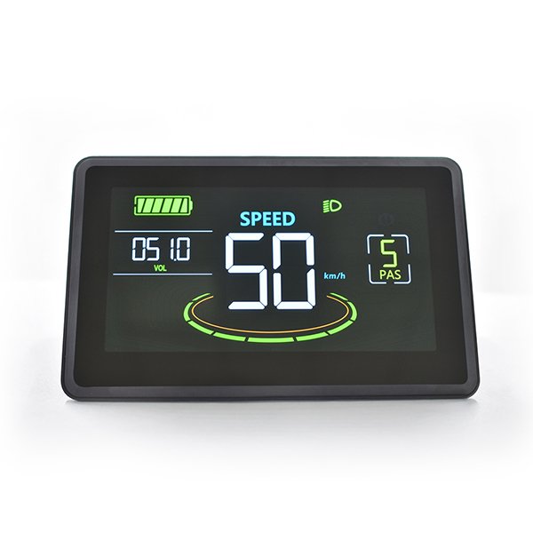 Runioney H6C SM 6PIN-E-scooter, lcd-display, meetapparaat, 24 V-60 V, lcd- paneel, kleurenscherm met USB UART voor reserveaccessoires voor elektrische fietsen