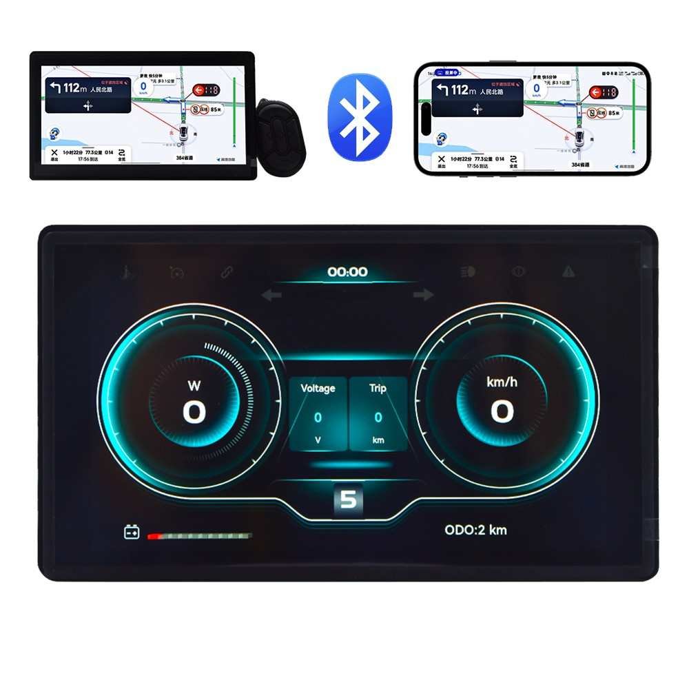 haytric h8 premium e bike display – bluetooth & screen mirroring for smart navigation