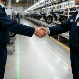 B2B partnership with Haytrix e-bike display supplier in manufacturing environment