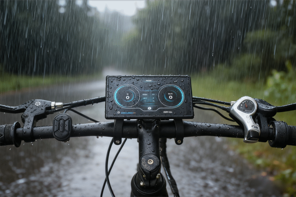 IP65 waterproof e-bike display under rain – Haytrix